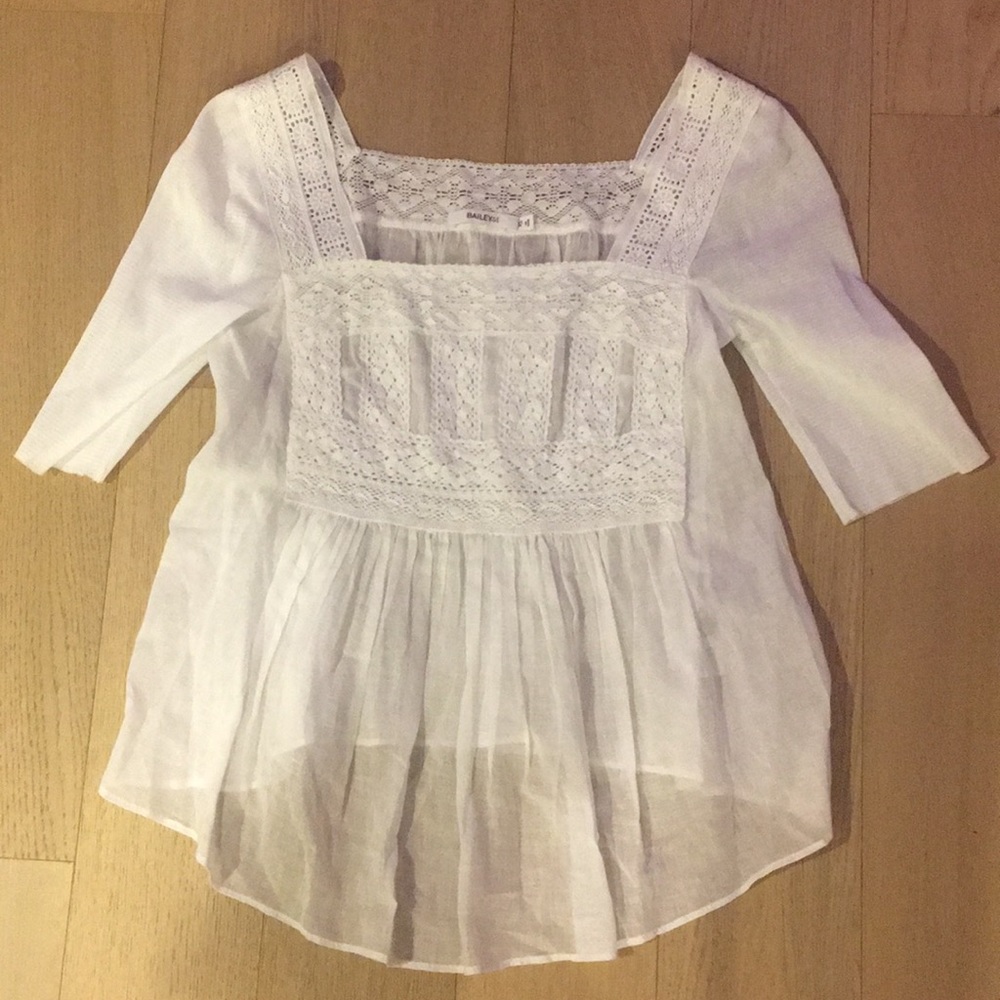 White 3/4 bailey 44 shirt
